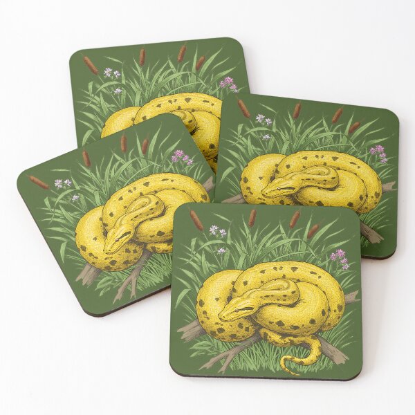 Item preview, Yellow Anaconda Among Riverbank Reeds designed and sold by BirdsnStuff.
