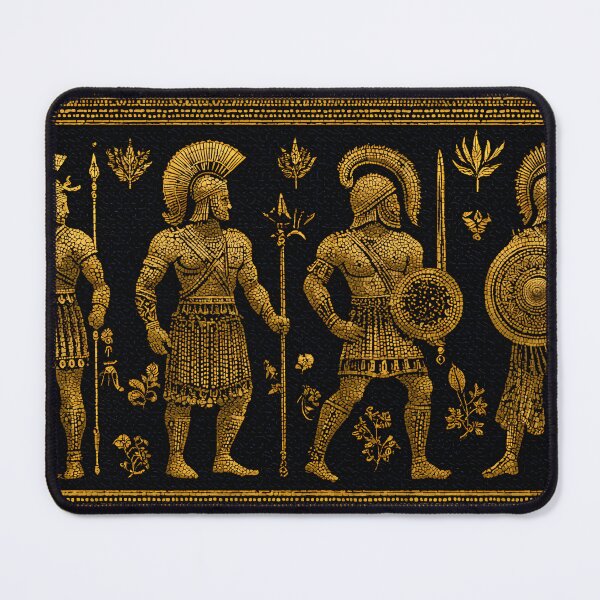 Item preview, Greek Mythological Warriors – Luxury Black and Gold Ornament designed and sold by daila70.