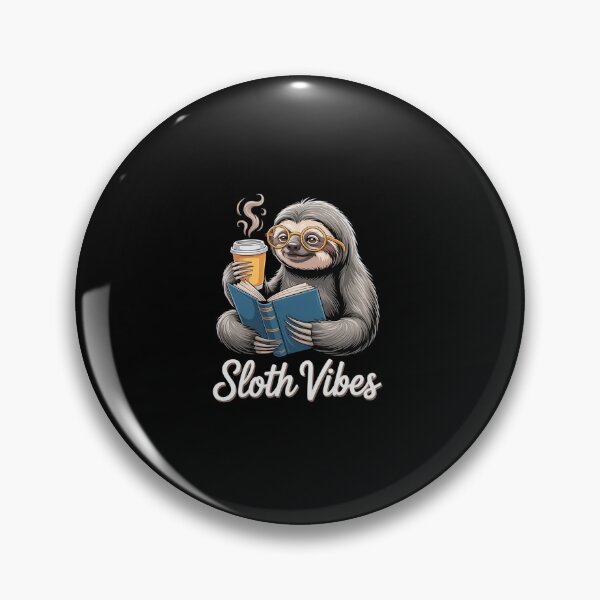 Item preview, Sloth Vibes Reading Coffee Lover Eyeglass Wearing Animal  designed and sold by FortuneFull.