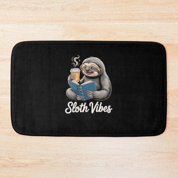 Item preview, Sloth Vibes Reading Coffee Lover Eyeglass Wearing Animal  designed and sold by FortuneFull.