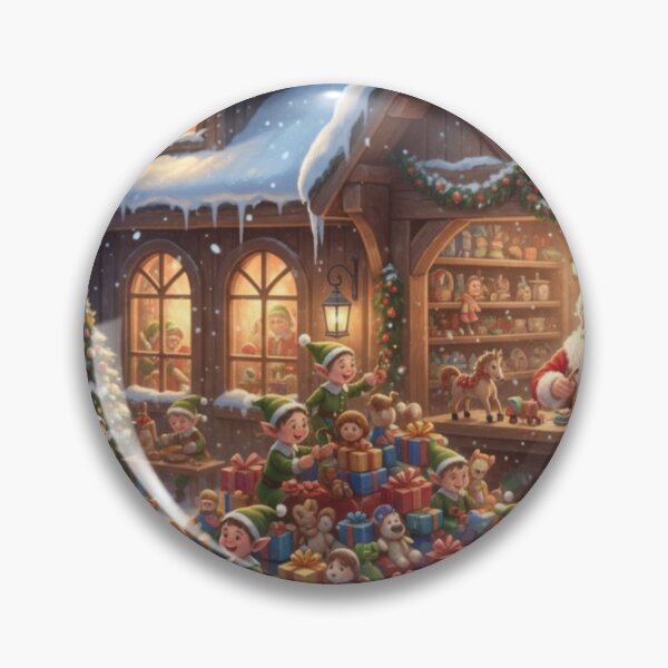 Item preview, Santa's Bustling Christmas Workshop with Elves designed and sold by Shawdar.
