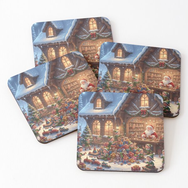 Item preview, Santa's Bustling Christmas Workshop with Elves designed and sold by Shawdar.