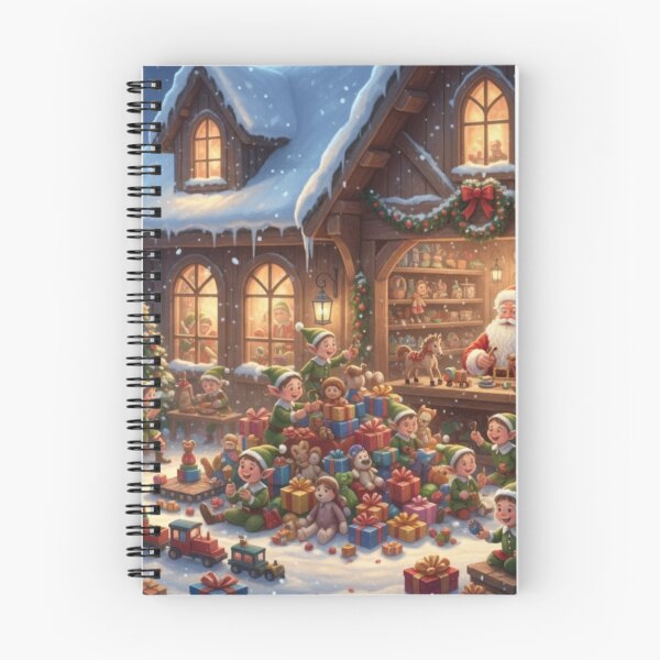Item preview, Santa's Bustling Christmas Workshop with Elves designed and sold by Shawdar.