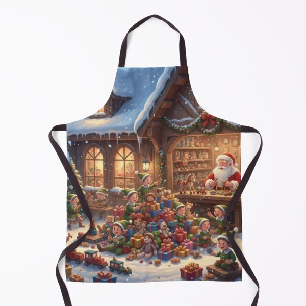Item preview, Santa's Bustling Christmas Workshop with Elves designed and sold by Shawdar.