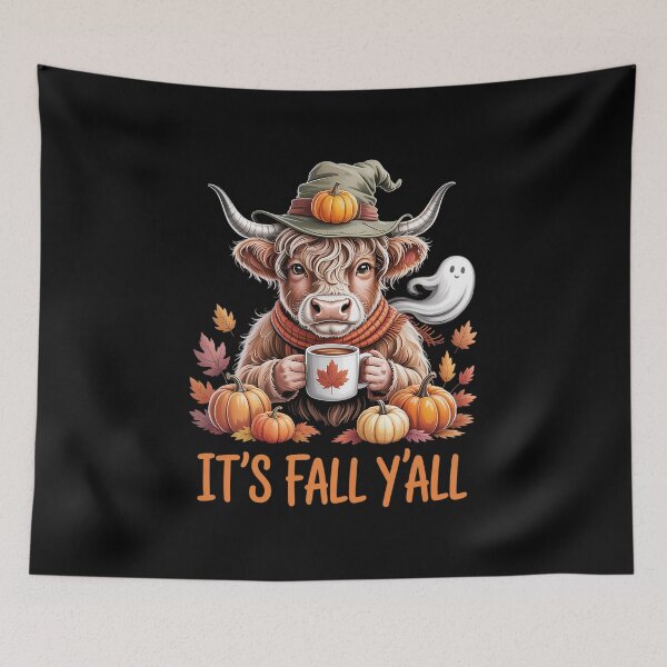 Item preview, Scottish Highland Cow Fall Thanksgiving it´s fall yáll designed and sold by LKappa3Faber.