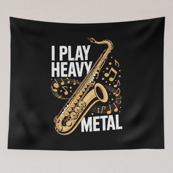 Item preview, Saxophone I Play Heavy Metal Saxophonist Euphonium Baritone  designed and sold by IhanVaanMaArt.