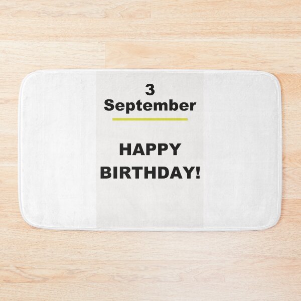Item preview, Minimalist Happy Birthday Design — September 3 designed and sold by ariksworld.