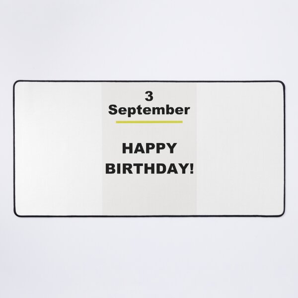 Item preview, Minimalist Happy Birthday Design — September 3 designed and sold by ariksworld.