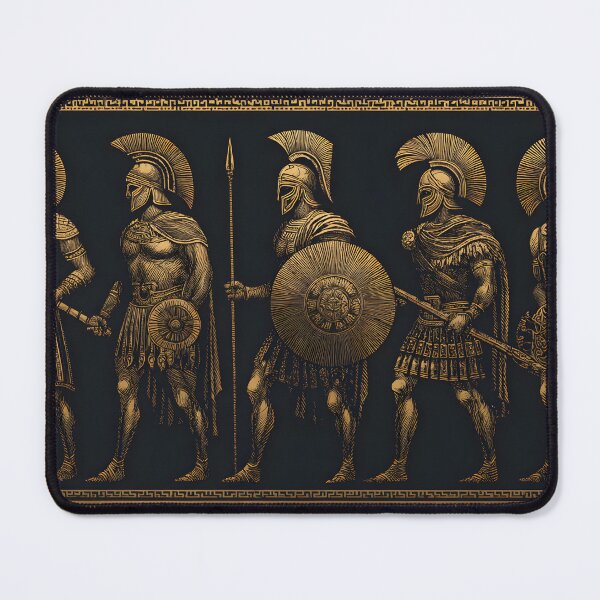 Item preview, Hellenic Battle Legends – Ancient Greek Black and Gold Pattern designed and sold by daila70.