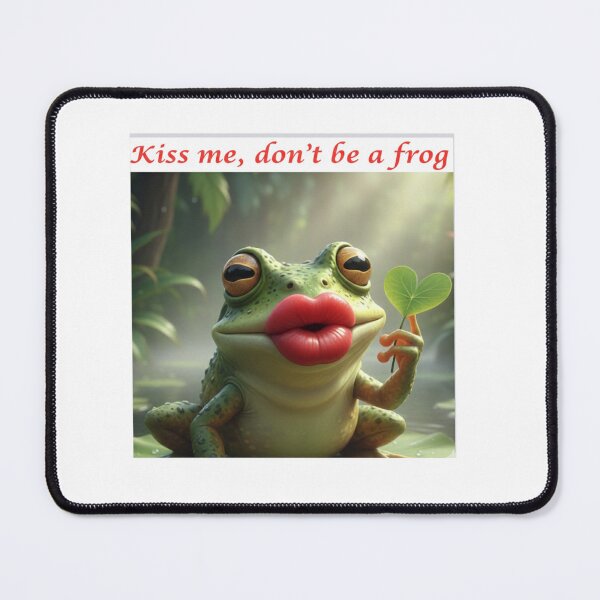 Item preview, Cute Frog Kiss Me Don't Be A Frog designed and sold by mywhimsicalworld7.