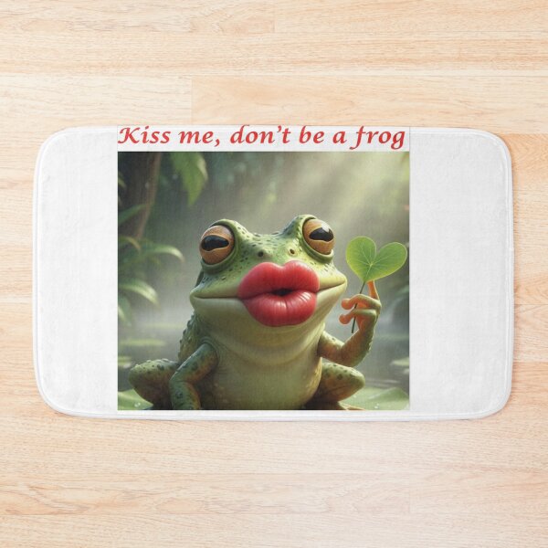Item preview, Cute Frog Kiss Me Don't Be A Frog designed and sold by mywhimsicalworld7.