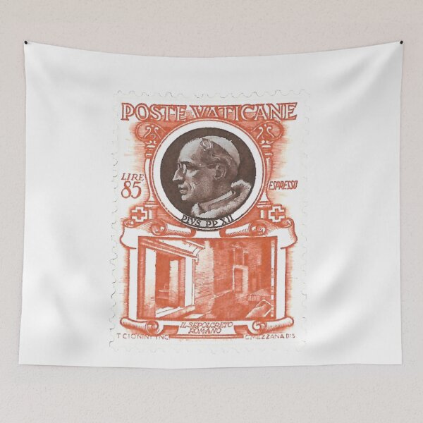 Item preview, Vatican Poste Vaticane Orange Vintage Postage Stamp designed and sold by red-amber65.