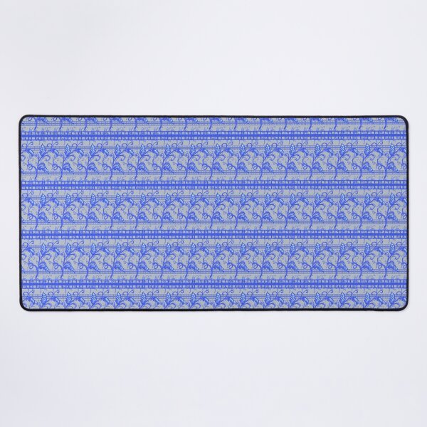 Item preview, Patrón sin costuras de rayas florales vintage azules designed and sold by thanratdesign.