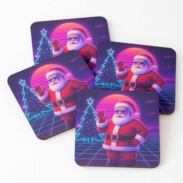 Item preview, Synthwave Santa Claus Retro Christmas Neon Aesthetic designed and sold by Designnari.