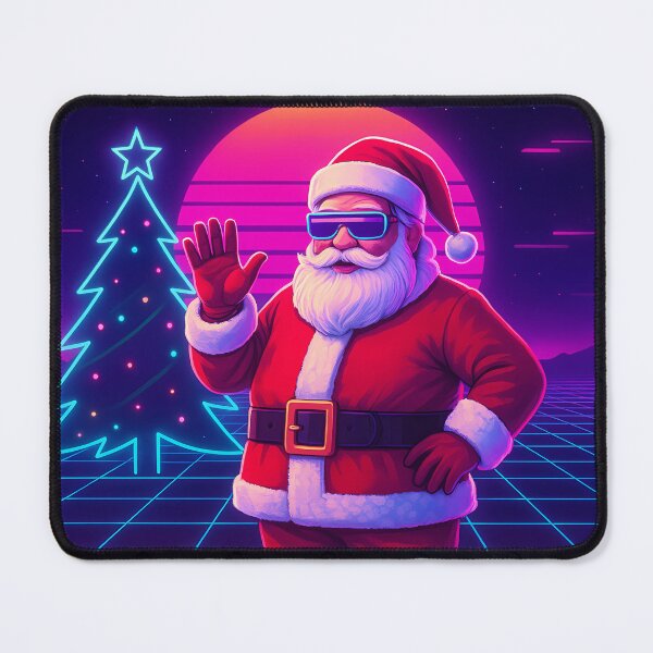 Item preview, Synthwave Santa Claus Retro Christmas Neon Aesthetic designed and sold by Designnari.