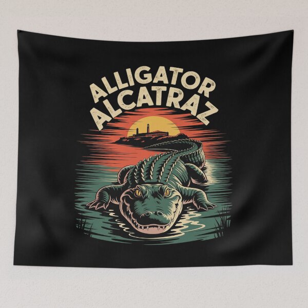 Aperçu de l'œuvre Alcatraz des Everglades en Floride : un alligator drôle créée et vendue par MyzoToyota.