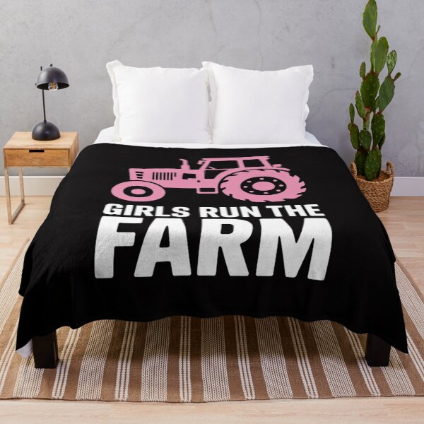 Item preview, Girls Run The Farm Pink Farm Tractor Girl Women designed and sold by Minoloinan.