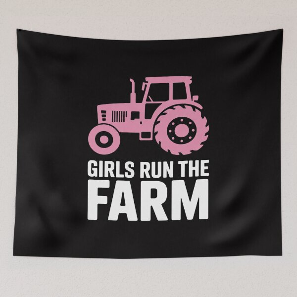 Item preview, Girls Run The Farm Pink Farm Tractor Girl Women designed and sold by Minoloinan.