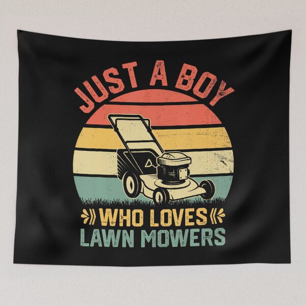 Item preview, Just A Boy Who Loves Lawn Mowers designed and sold by GeorgeneCharlo.