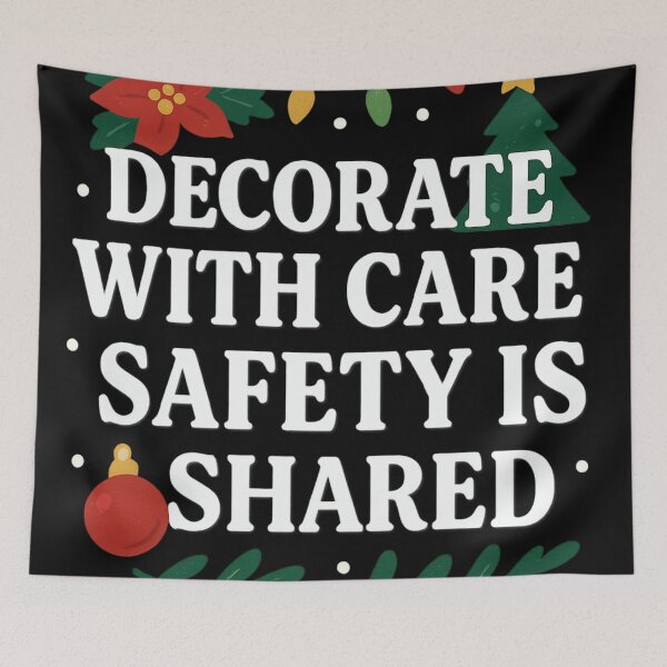 Item preview, Christmas Safety Starts With You – Decorate With Care Artwork designed and sold by Badegi Tradings.