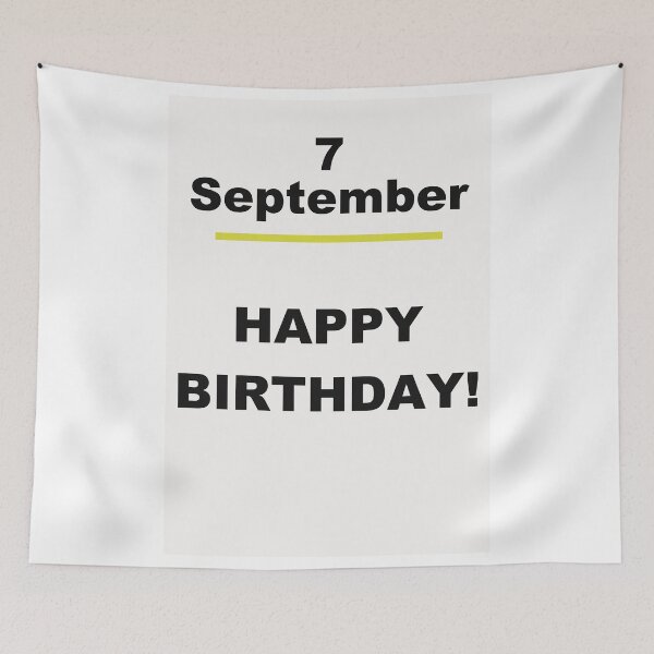 Item preview, Minimalist Happy Birthday Design — September 7 designed and sold by ariksworld.
