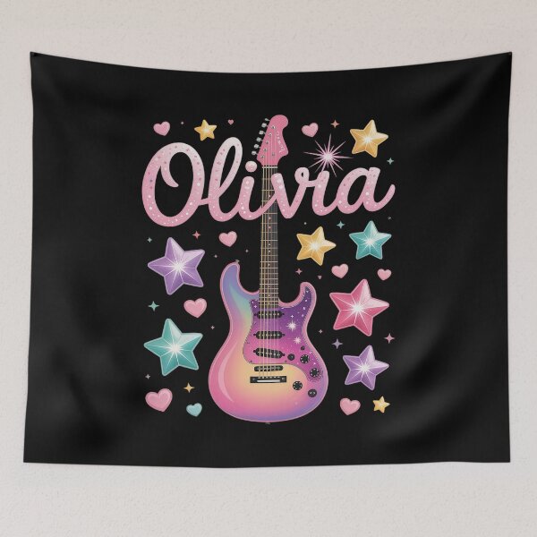Item preview,  Girl Olivia First Name Personalized Groovy 80's 90's designed and sold by HollyBellArtSte.