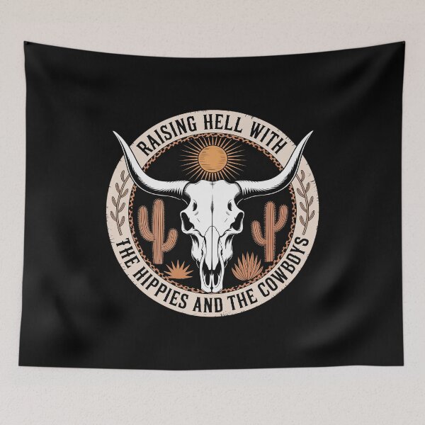 Item preview, Raisin' Hell With The Hippies And The Cowboys  designed and sold by IhanVaanMaArt.