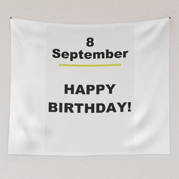 Item preview, Minimalist Happy Birthday Design — September 8 designed and sold by ariksworld.
