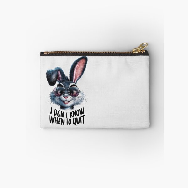 Item preview, Cool Bunny with sunglasses, I Don't Know When To Quit Quote designed and sold by SolaoLab.