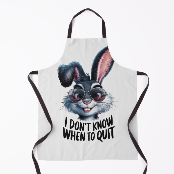 Item preview, Cool Bunny with sunglasses, I Don't Know When To Quit Quote designed and sold by SolaoLab.