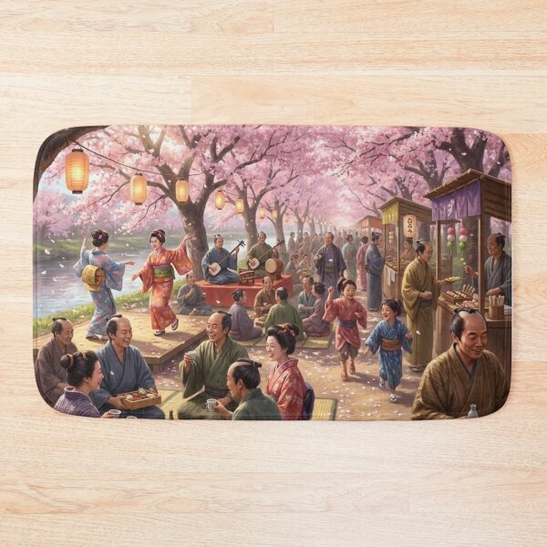 Item preview, Edo Spring Festival – Cherry Blossom Street Market Art designed and sold by Mori-no-Akari.