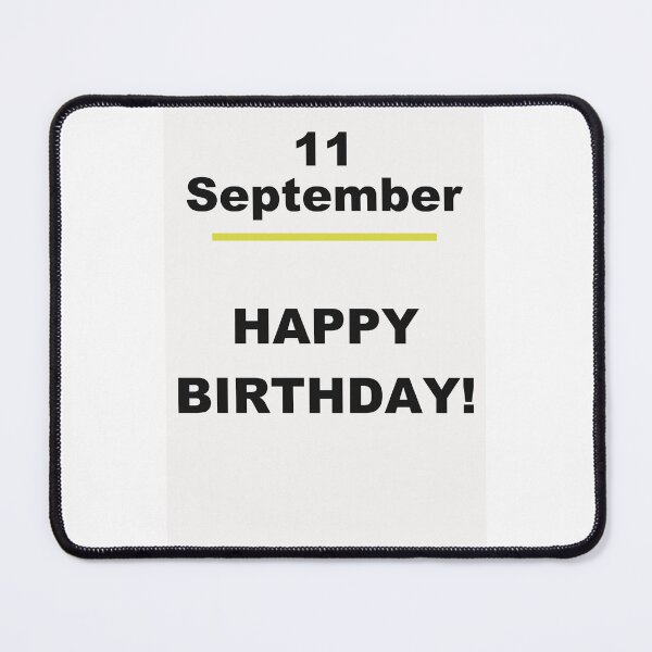Item preview, Minimalist Happy Birthday Design — September 11 designed and sold by ariksworld.