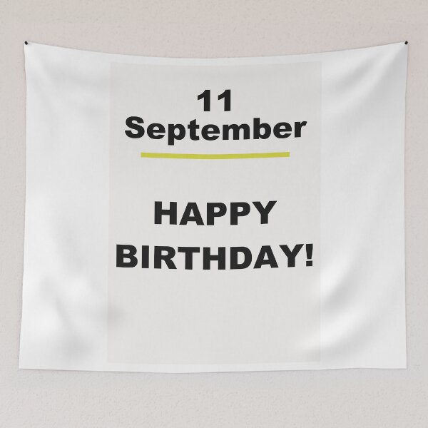 Item preview, Minimalist Happy Birthday Design — September 11 designed and sold by ariksworld.