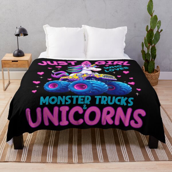 Item preview, Just A Girl Who Loves Monster Trucks And Unicorns designed and sold by EdithKelly1.