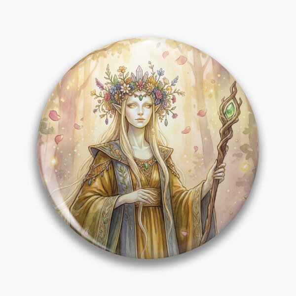 Item preview, Regal Fae creature of folklore watercolor artwork illustration designed and sold by Vintage Designs +.