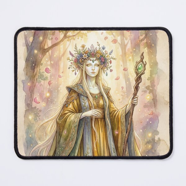 Item preview, Regal Fae creature of folklore watercolor artwork illustration designed and sold by Vintage Designs +.
