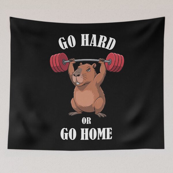 Item preview, Capybara Workou Capybara Weightlifting Gym designed and sold by MariaEdna1.