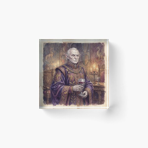Item preview, Noble Hobgoblin creature of folklore watercolor artwork illustration designed and sold by Vintage Designs +.