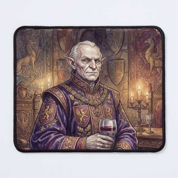 Item preview, Noble Hobgoblin creature of folklore watercolor artwork illustration designed and sold by Vintage Designs +.