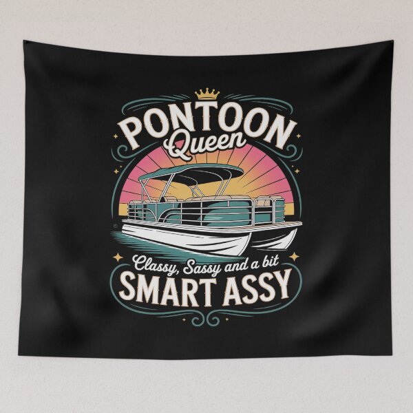 Item preview, Pontoon Queen Women Pontoon Boat Captain Boating  designed and sold by FortuneFull.