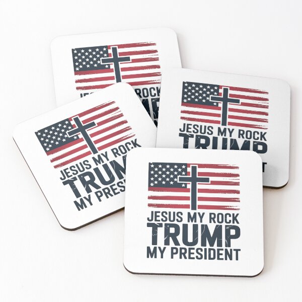 Item preview, Patriotic Jesus My Rock Trump My President For Military USA Long designed and sold by visionnen.