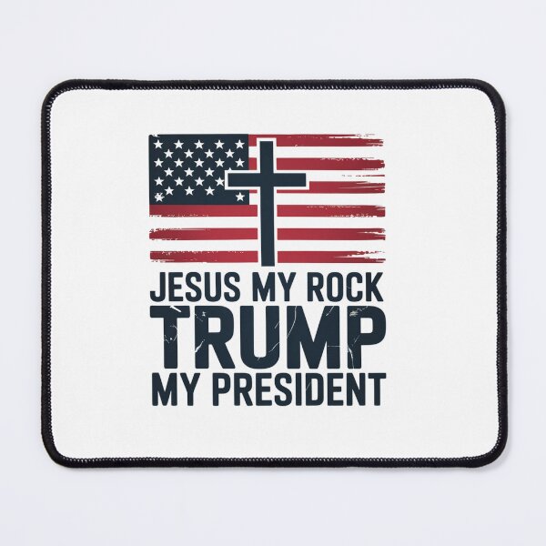 Item preview, Patriotic Jesus My Rock Trump My President For Military USA Long designed and sold by visionnen.