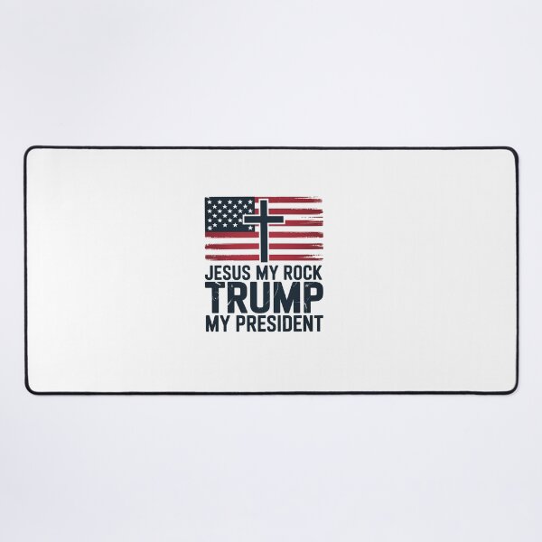 Item preview, Patriotic Jesus My Rock Trump My President For Military USA Long designed and sold by visionnen.