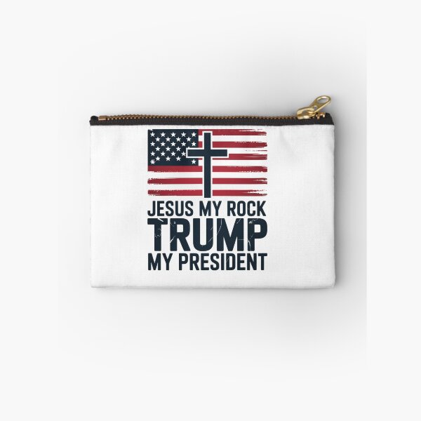Item preview, Patriotic Jesus My Rock Trump My President For Military USA Long designed and sold by visionnen.