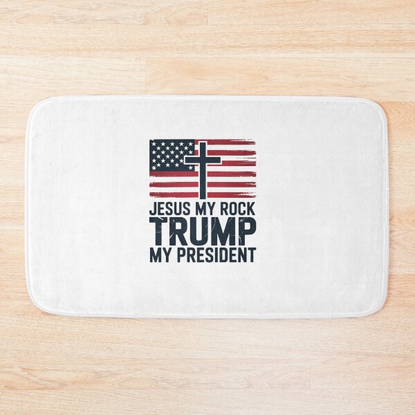Item preview, Patriotic Jesus My Rock Trump My President For Military USA Long designed and sold by visionnen.