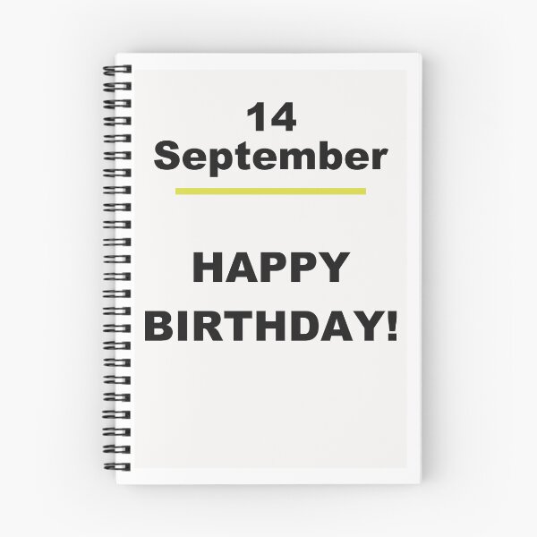 Item preview, Minimalist Happy Birthday Design — September 14 designed and sold by ariksworld.