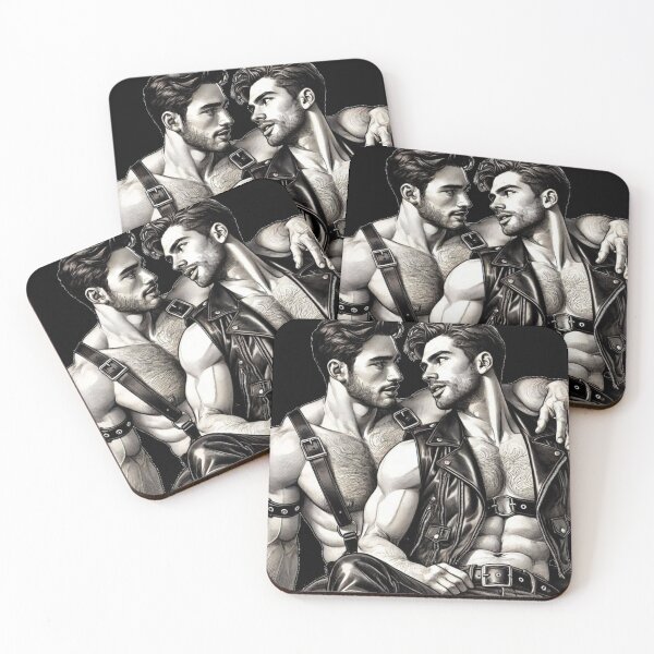 Item preview, Gay Leather Bar Pride "Jack & Joe" San Francisco Pride Graphic Design designed and sold by ItsAKinkThing.