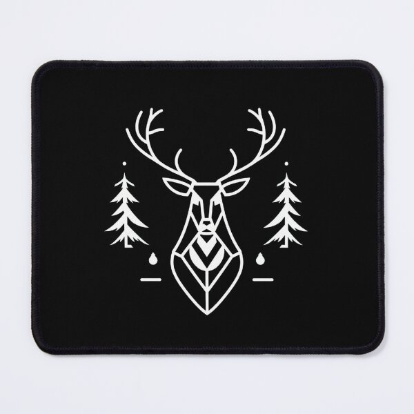 Item preview, Geometric Deer Head | Minimalist Christmas Woodland Stag designed and sold by SlomianyPisarz.