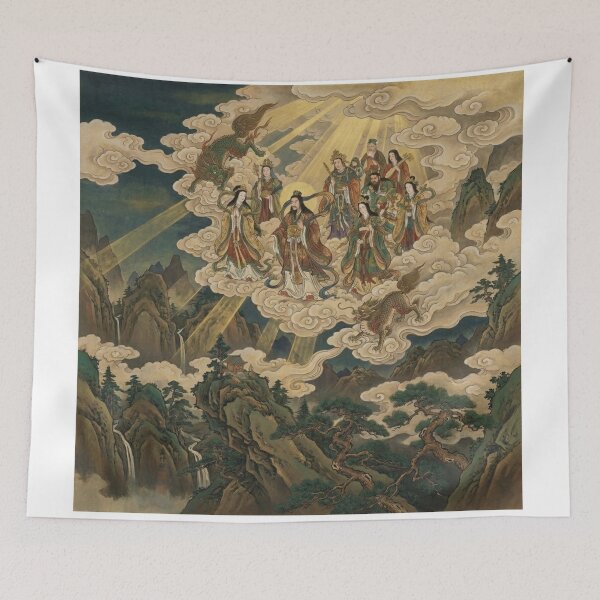 Item preview, Heavenly Descent of the Immortals – Japanese Mythology Mountain Art designed and sold by Mori-no-Akari.
