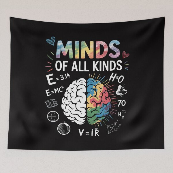 Item preview, Minds of all kinds Neurodiversity Autism Awareness ADHD ASD designed and sold by Minoloinan.